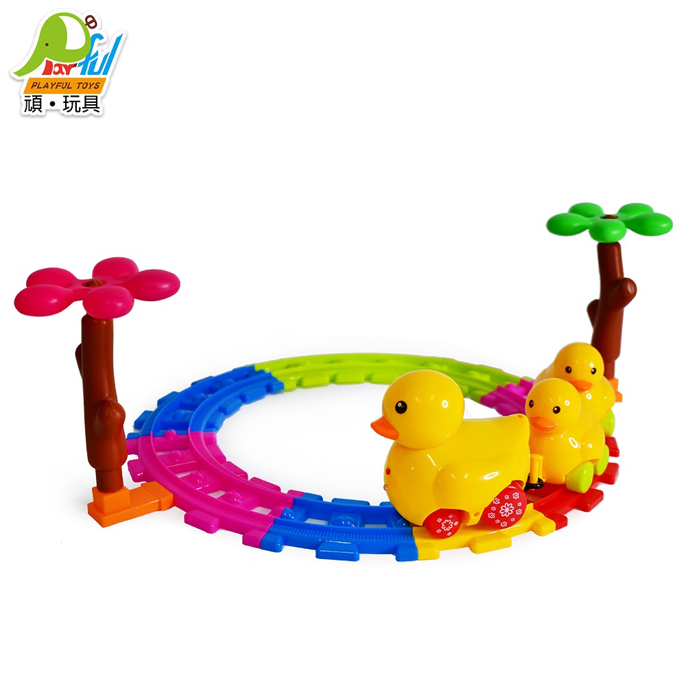 【Playful Toys 頑玩具】小鴨電動軌道車(兒童玩具 電動鴨子 親子互動)