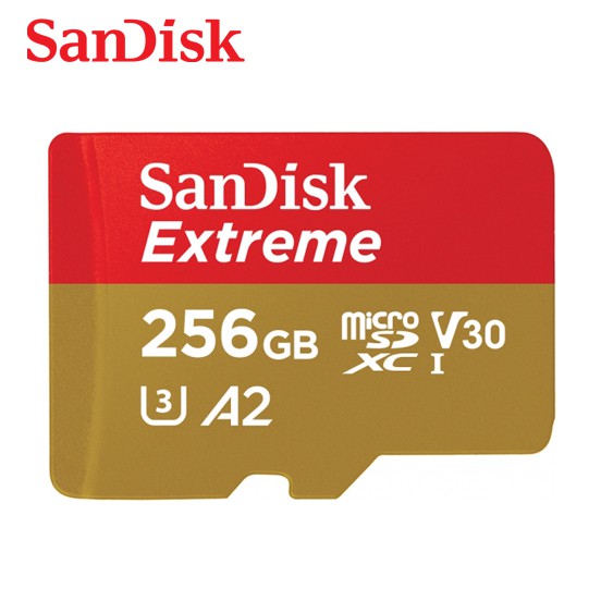 SanDisk 256G Extreme A2 V3 UHS-I U3 microSDXC 記憶卡 Gopro安卓適用