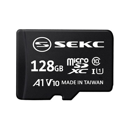 SEKC MicroSD UHS-I A1 V10 記憶卡+轉卡-128G【愛買】