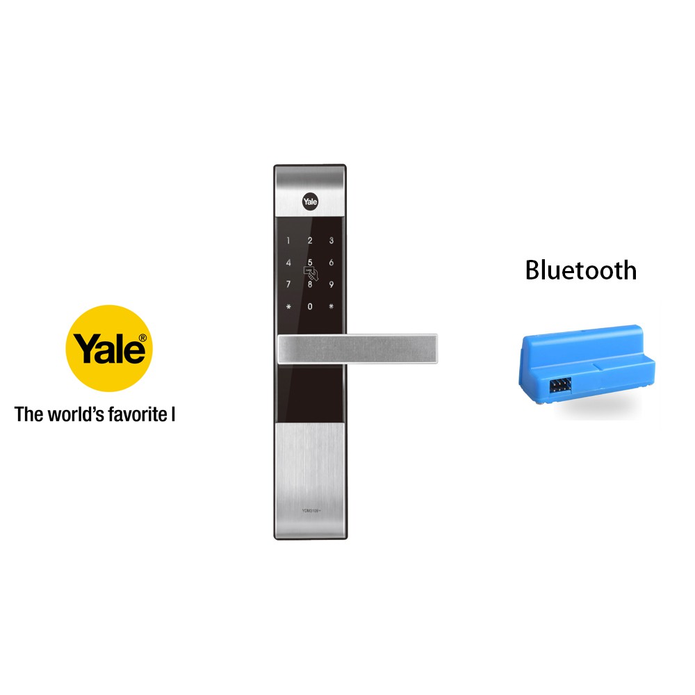 美國YALE 耶魯電子鎖YDM3109A 卡片 密碼 手機藍芽 機械鑰匙 四合一電子門鎖【原廠耶魯旗艦館】
