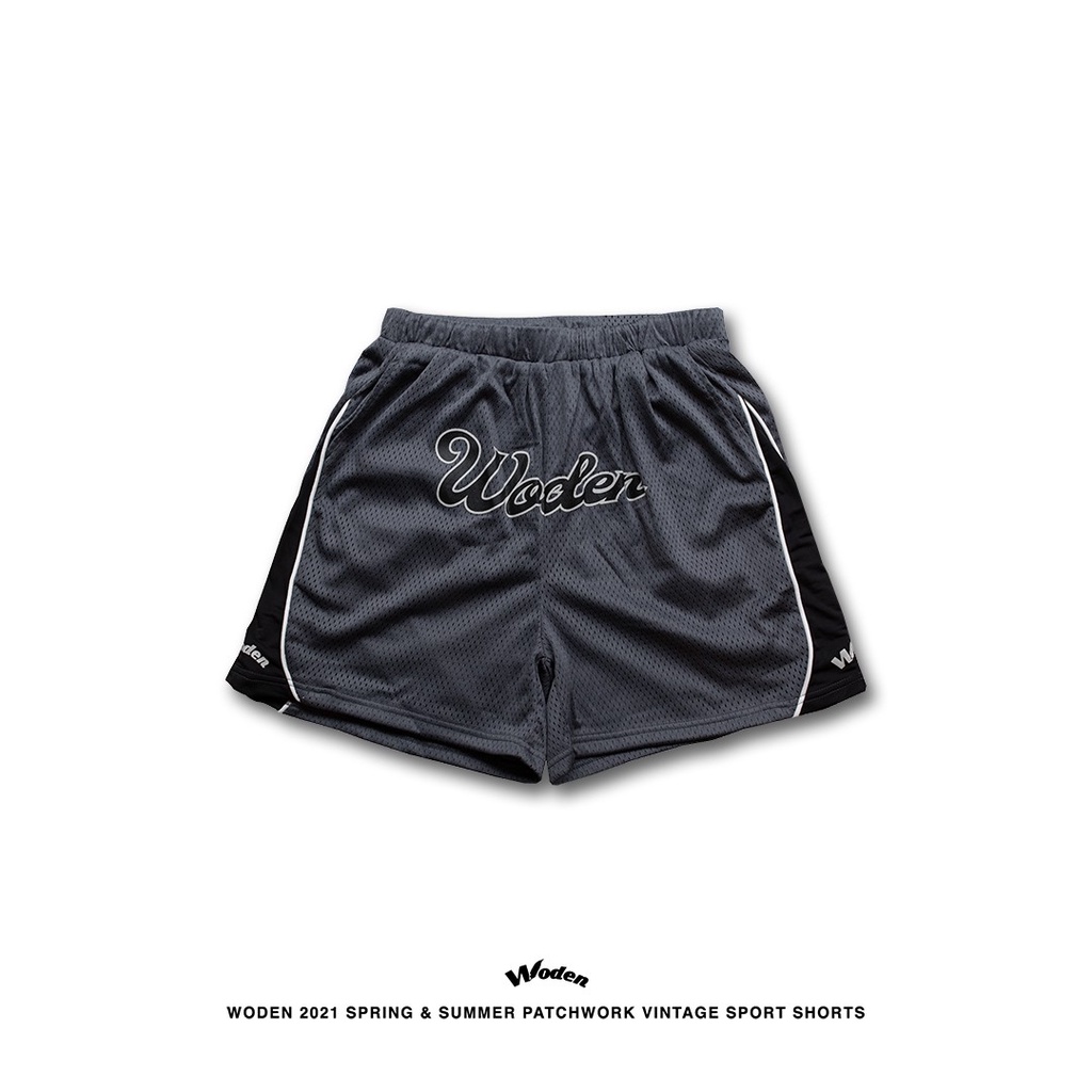 WODEN 2021 Spring & Summer Patchwork Vintage Shorts 橄欖球褲