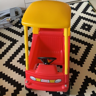 red and yellow cozy coupe