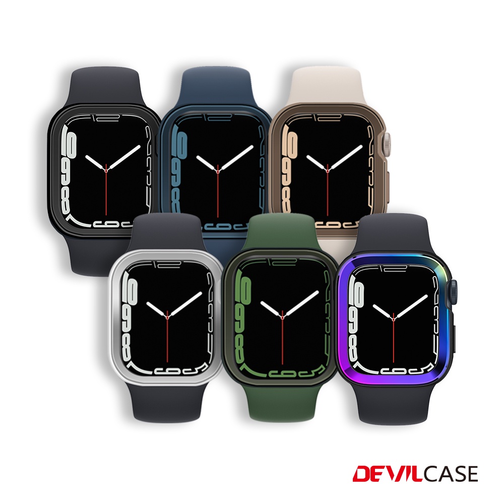 DEVILCASE Apple Watch Series 7/8 (45mm) 保護殼 斜面款-6色