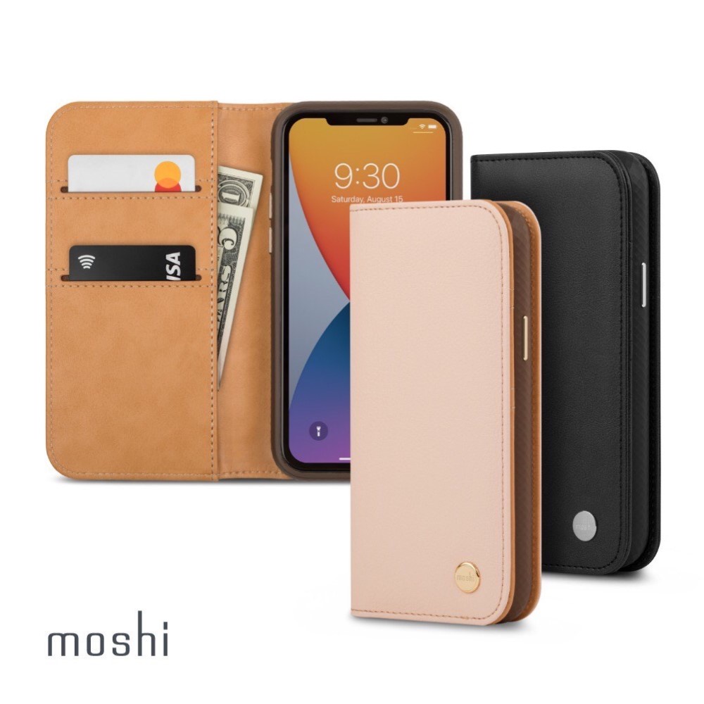 Moshi Overture iPhone 13 12 Pro Max Mini 磁吸可拆式卡夾型皮套