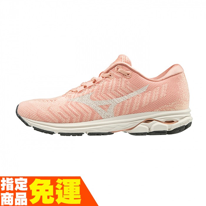 MIZUNO 女慢跑鞋 一般型 WAVE RIDER WAVEKNIT 3 粉 J1GD192915 20SSO零碼出清