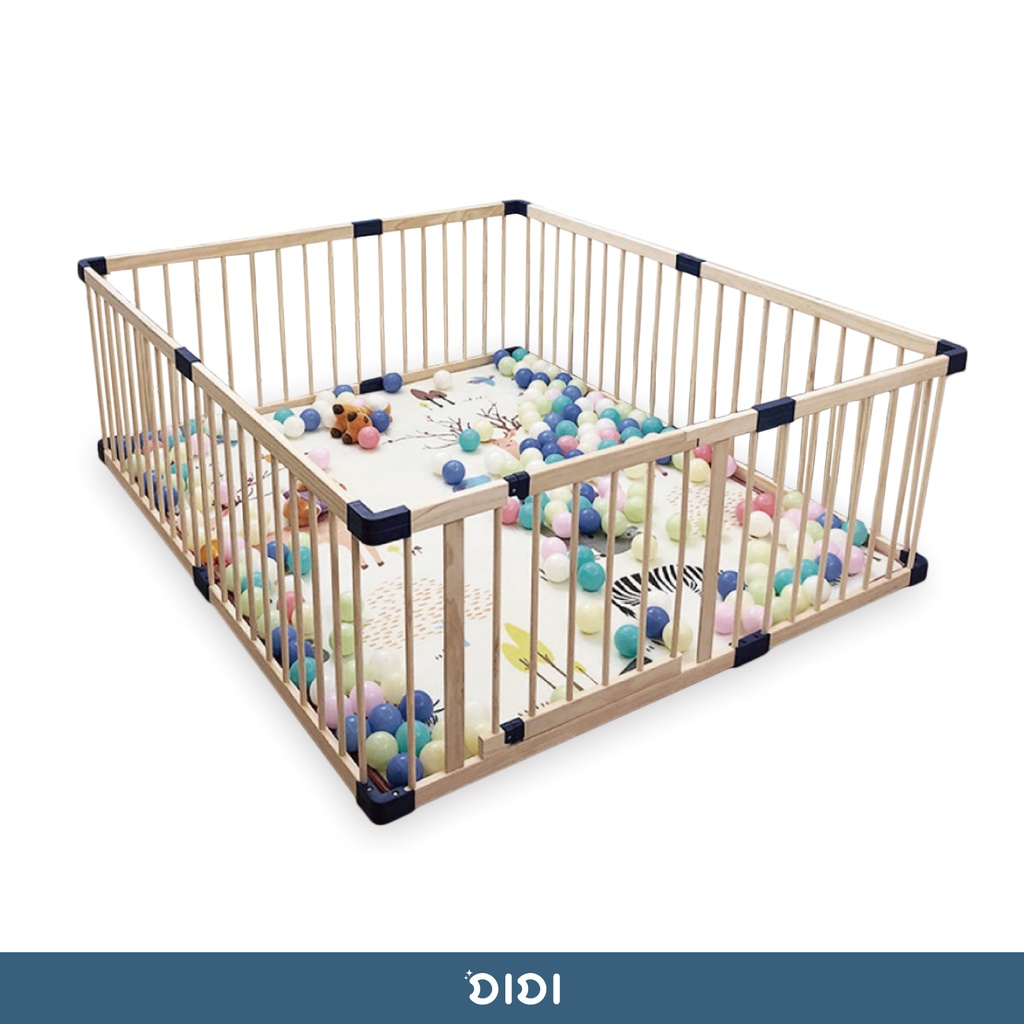 【DIDI】實木遊戲圍欄 | 遊戲床、球池、嬰兒圍欄、幼兒圍欄、柵欄、安全門欄