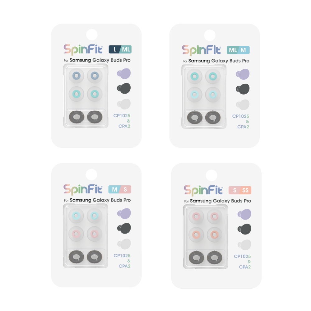 SpinFit CP1025 & CPA2 黑 三星 適用 samsung Galaxy Buds Pro 矽膠 耳塞