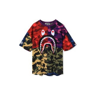 bape mix camo shark tee