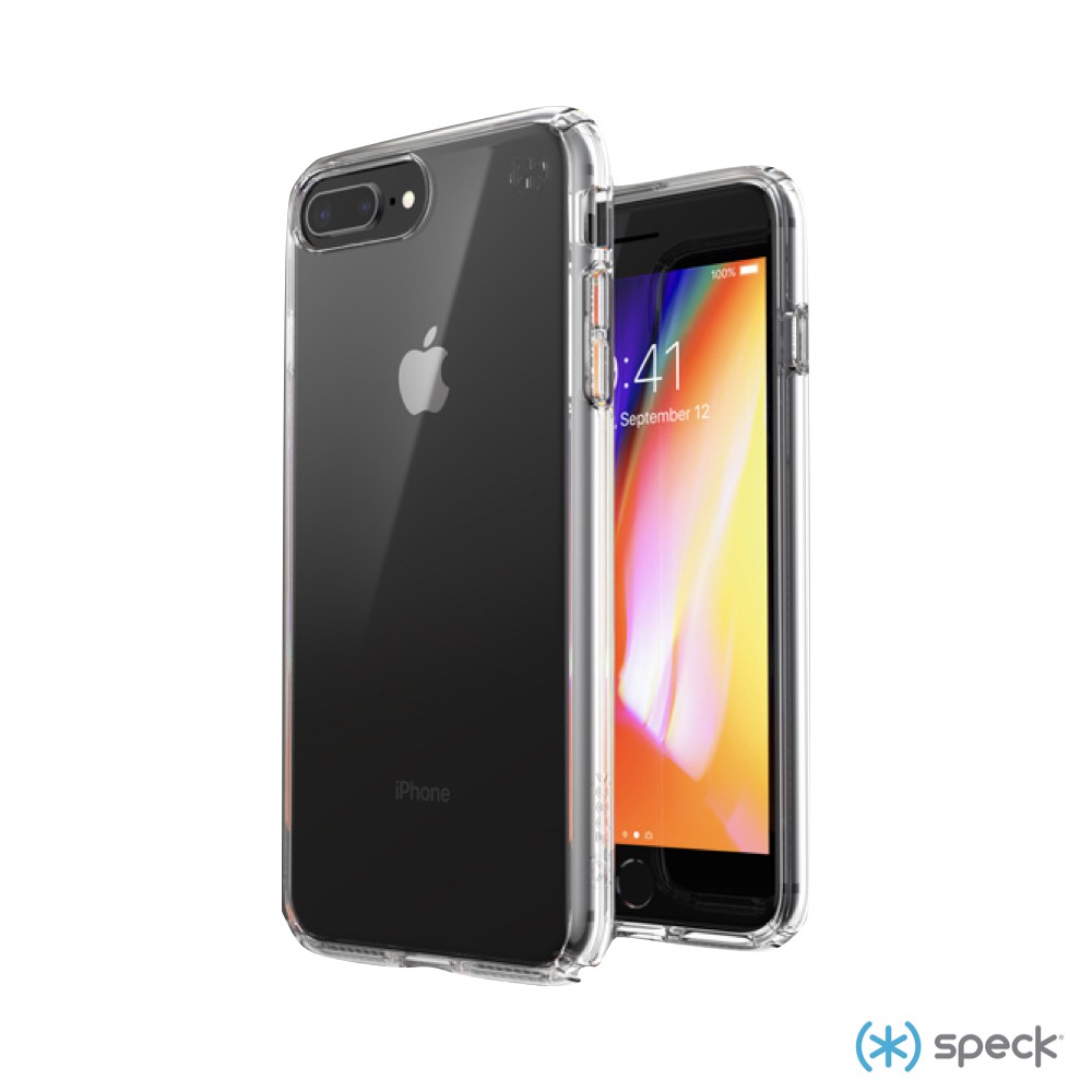 Speck iPhone 8/7 Plus Presidio Perfect-Clear 抗菌透明防摔殼(4米防摔)