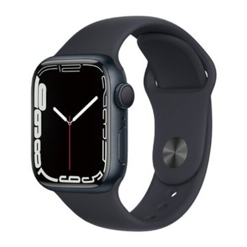 Apple Watch S7 GPS 41,45mm/午夜色鋁金屬錶殼/午夜色運動型錶帶 MKMX3TA MKN53TA