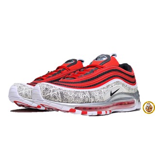 Men's Nike Air Max 97 QS White Varsity Red Metallic Silver