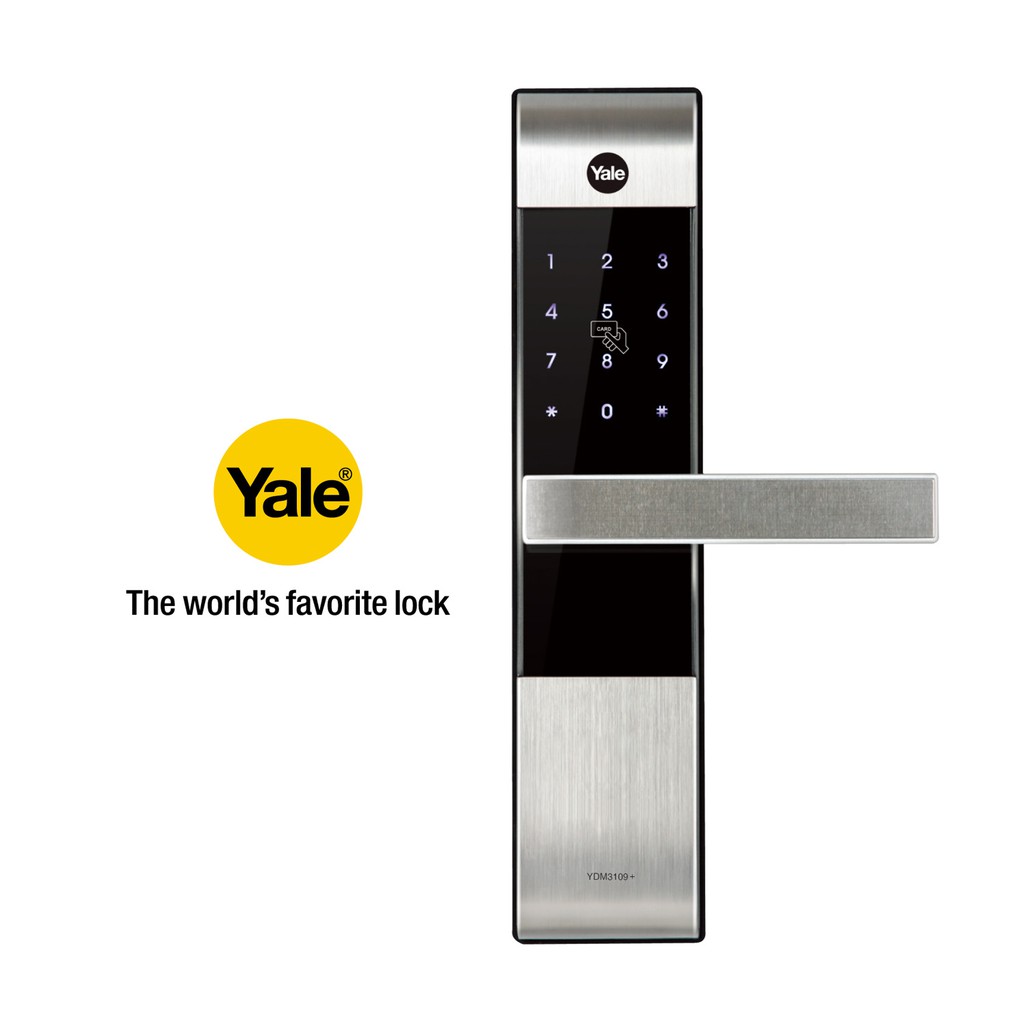 美國YALE 耶魯電子鎖YDM3109A. 卡片 密碼 機械鑰匙 多合一電子門鎖【原廠耶魯旗艦館】