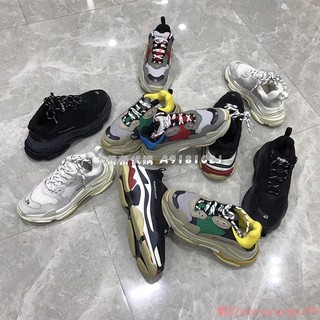 Balenciaga Triple S Black white red First Generation Grailed