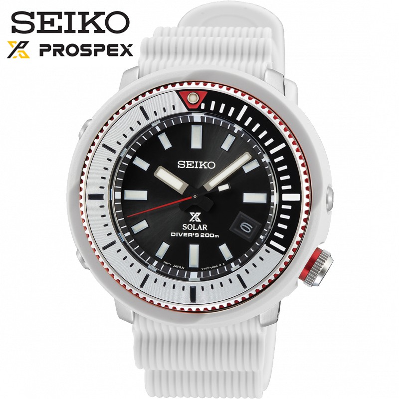 SEIKO SNE545P1《太陽能200M潛水錶 PROSPEX鮪魚罐頭STREET系列》46mm/白【第一鐘錶】