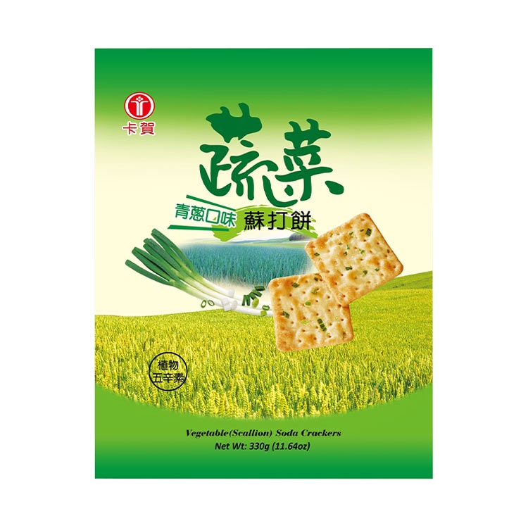 卡賀蔬菜蘇打餅-青蔥口味 330g  【大潤發】