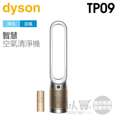 dyson 戴森 ( TP09 ) Purifier Cool 二合一甲醛偵測空氣清淨機-白金色 -公司貨