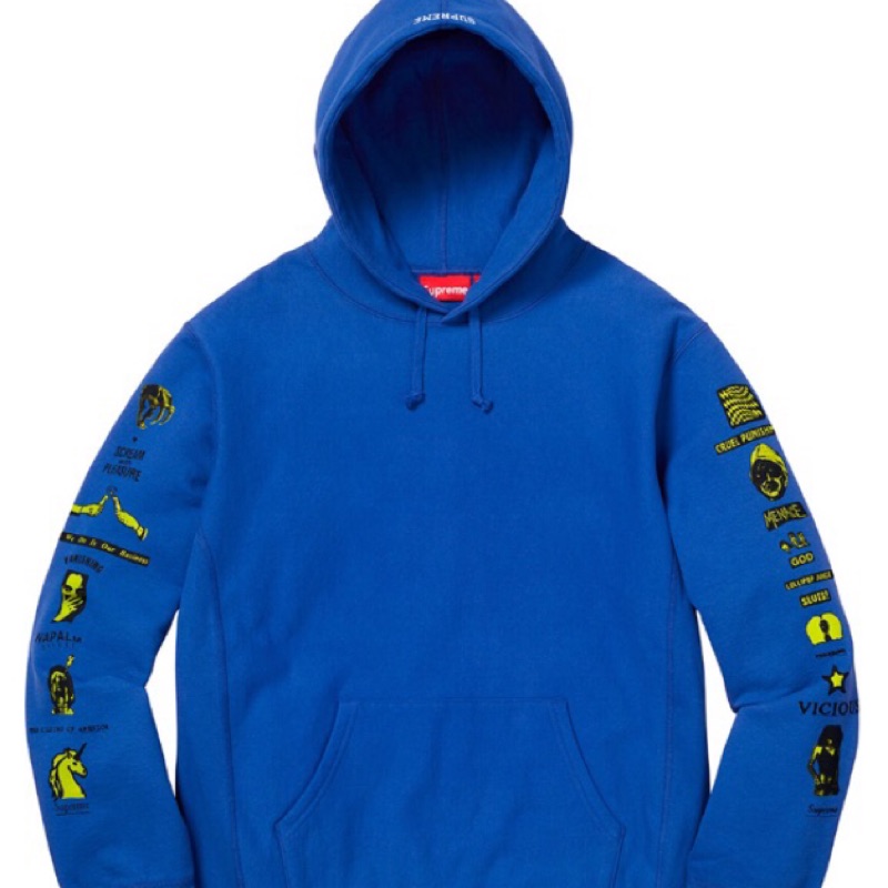 supreme menace hooded sweatshirt black