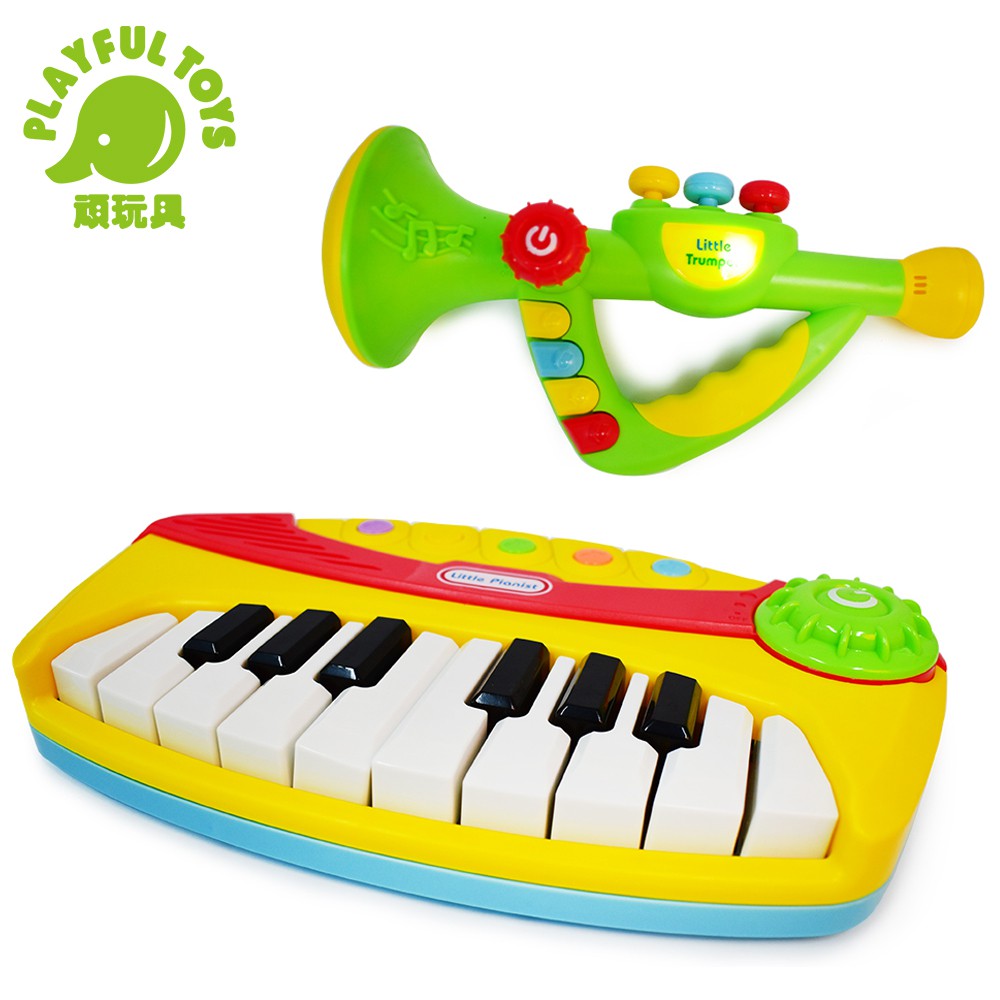 【Playful Toys 頑玩具】電子琴+電子喇叭組合(鋼琴 音樂 節奏 琴鍵 仿真樂器 早教玩具)
