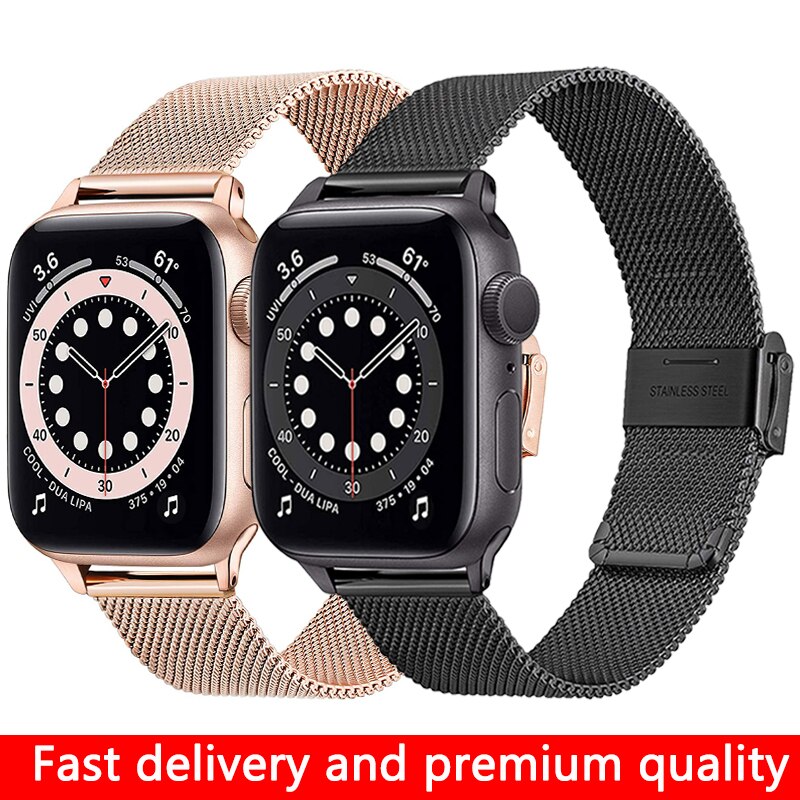 Apple Watch 7 6 Se 5 4 3 44Mm 40Mm蘋果手錶不銹鋼錶帶38mm41 42mm 45mm