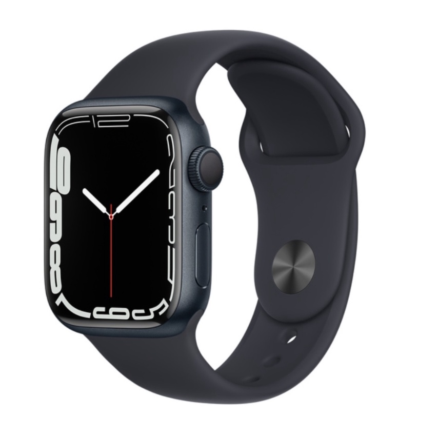 Apple Watch S7 GPS版 45mm午夜色鋁金屬錶殼配午夜色運動錶帶 MKN53TA/A 台灣公司貨