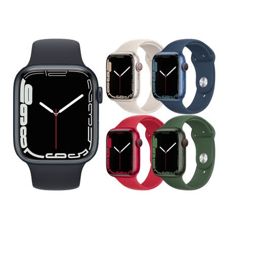 Apple(蘋果) Watch Series 7 鋁金屬殼搭配運動型錶帶