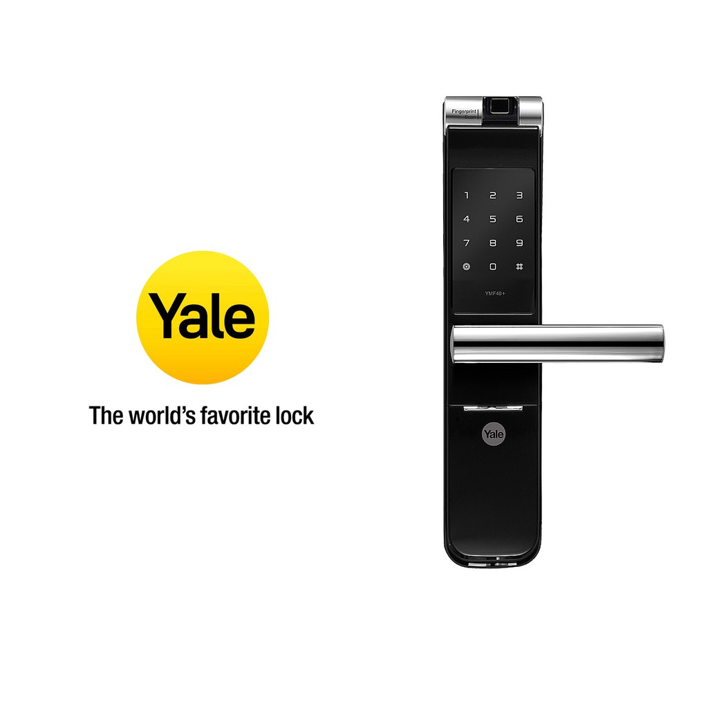 美國YALE 耶魯電子鎖YMF40A 指紋 密碼 手機藍芽 機械鑰匙 四合一電子門鎖【原廠耶魯旗艦館】