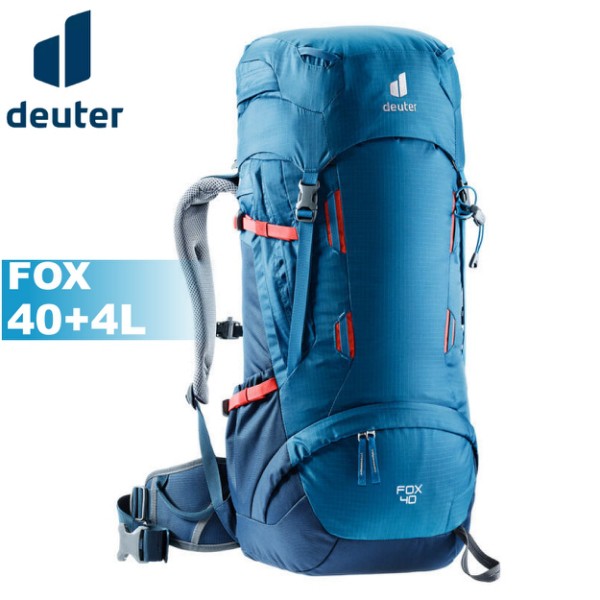 【Deuter 德國 FOX 40+4L 拔熱背包《藍/深藍》】3611221/雙肩後背包/登山/專業輕量透氣/悠遊山水