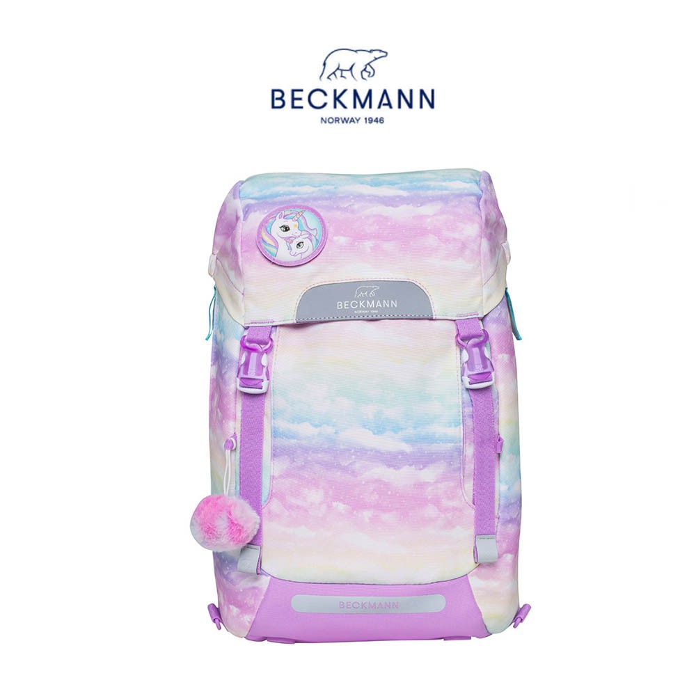 挪威BECKMANN減壓護脊兒童背包 中年級書包 28L - 粉彩天空 公司貨