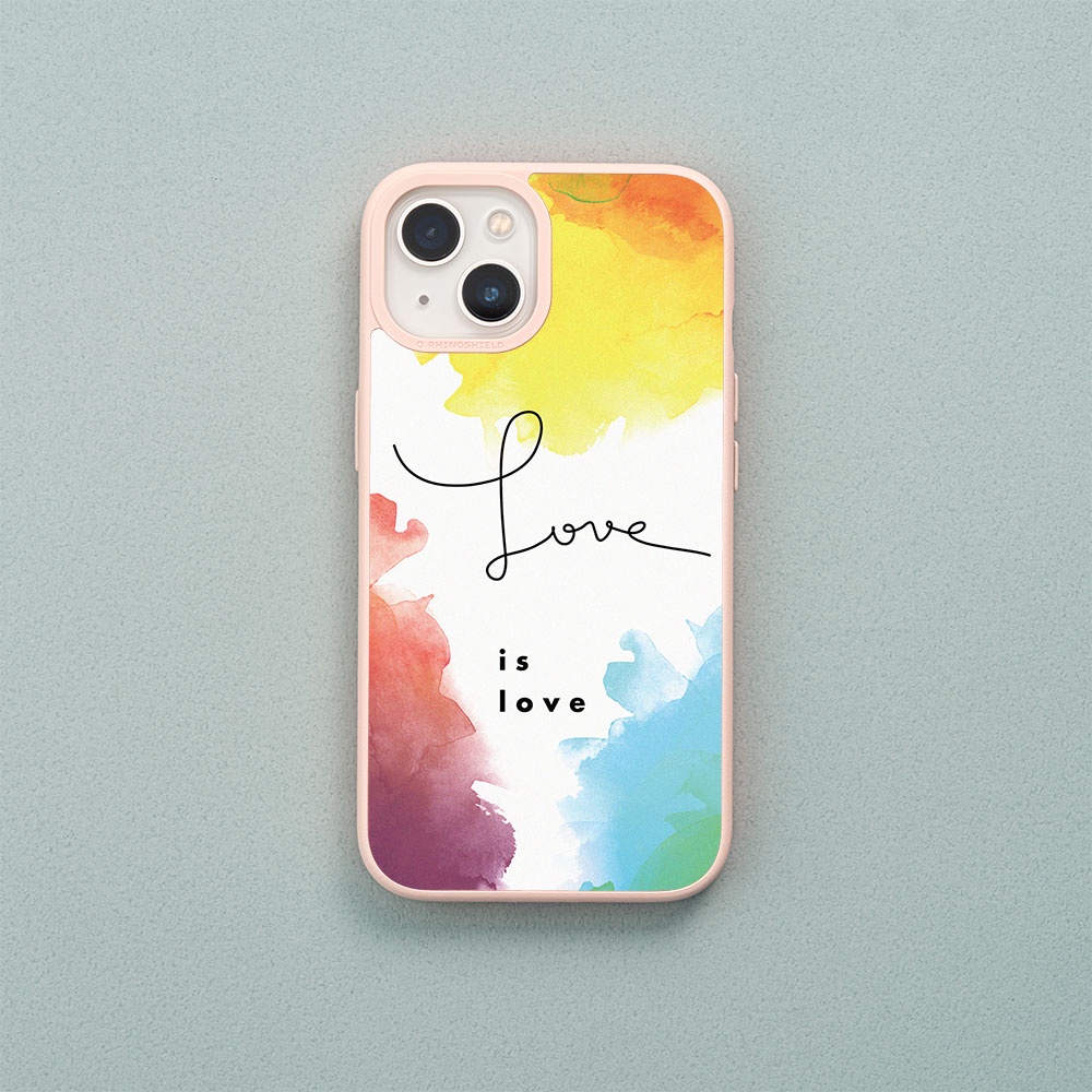 犀牛盾 適用iPhone SolidSuit防摔背蓋手機殼∣獨家設計/Love is love 繽紛彩虹