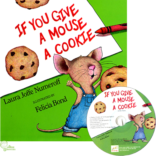 If You Give a Mouse a Cookie (1精裝+1CD)(韓國JY Books版)【禮筑外文書店】