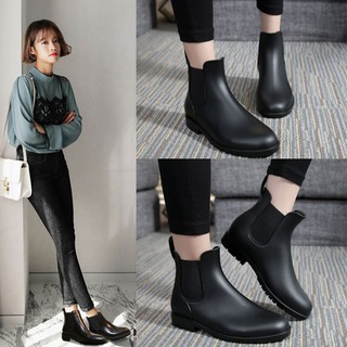 馬汀切爾西切爾西靴防水雨靴低筒雨鞋雨天煙斗靴粗跟短靴鬆緊靴女鞋馬丁馬丁靴馬丁鞋短筒靴梅雨季馬汀靴馬