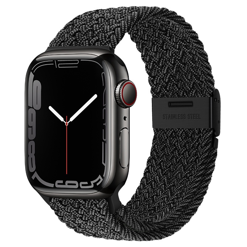 2022✨新款 Apple Watch S8 Ultra 編織彈力錶帶 卡扣式 S7 S6 SE S5 S4 蘋果手錶