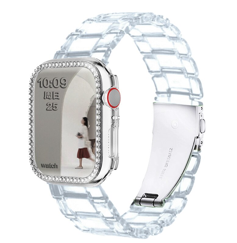 錶帶錶殼apple watch6 5 4 3 SE 透明錶帶適用 iwatch 38 40mm 42 44mm
