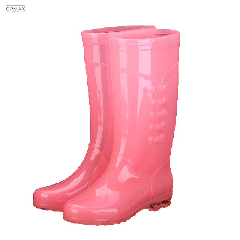 CPMAX 糖果粉高筒橡膠防水防滑雨靴 女雨鞋 女雨靴 高筒雨靴 橡膠雨靴 防水靴 雨鞋 PVC雨鞋【O39】