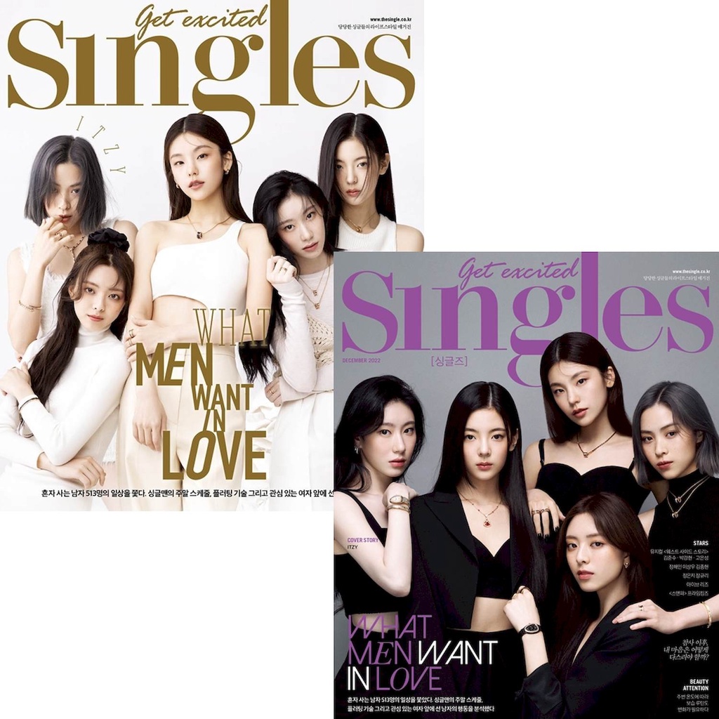 KPM-預購 Singles (KOREA) 12月號 2022 雙封面 Itzy 韓國代購 Korea Popular Mall - 韓國雜誌周邊專賣店